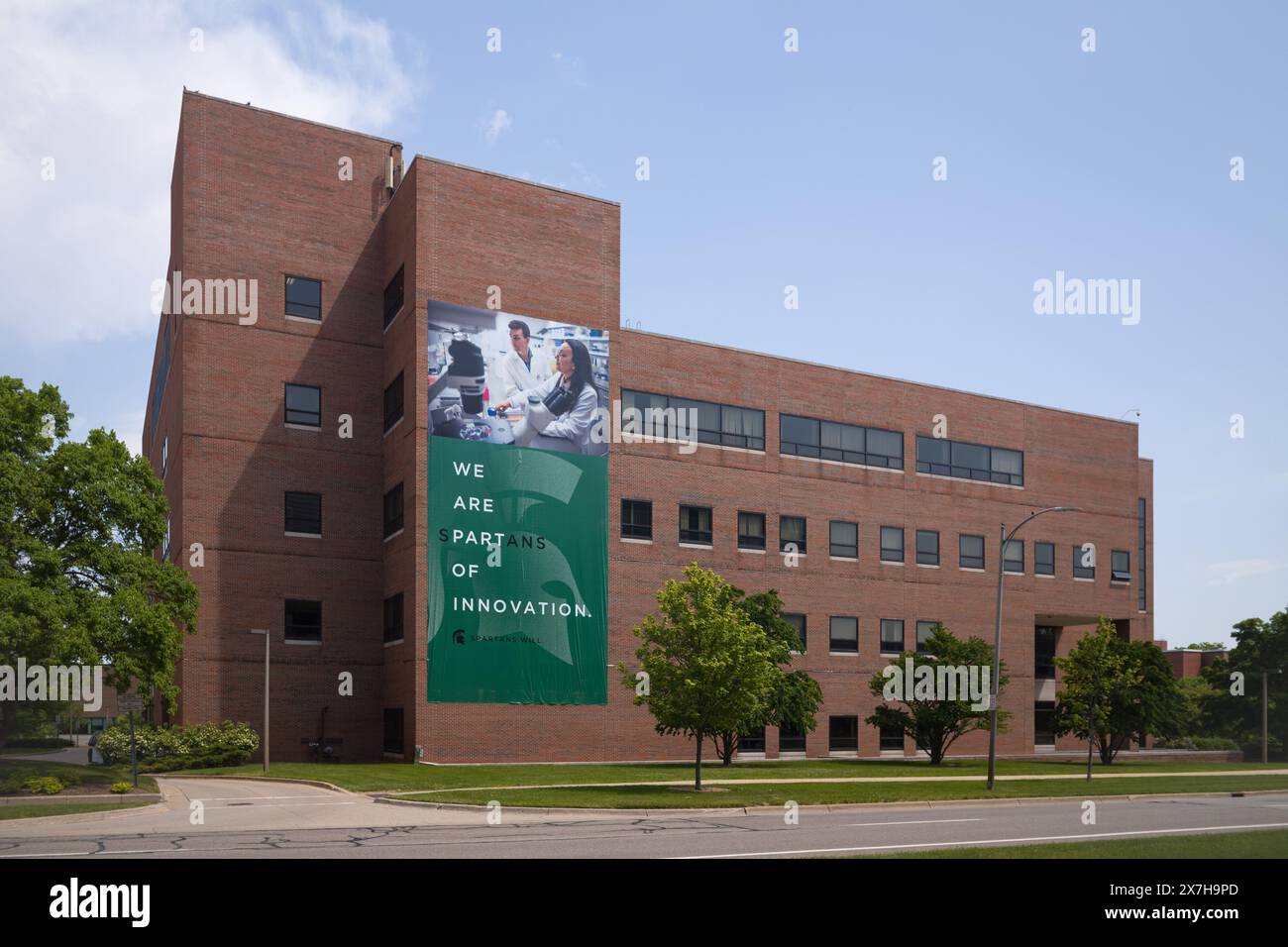 MSU College of Law e Gast Business Library nel campus della Michigan State University, East Lansing Michigan USA Foto Stock