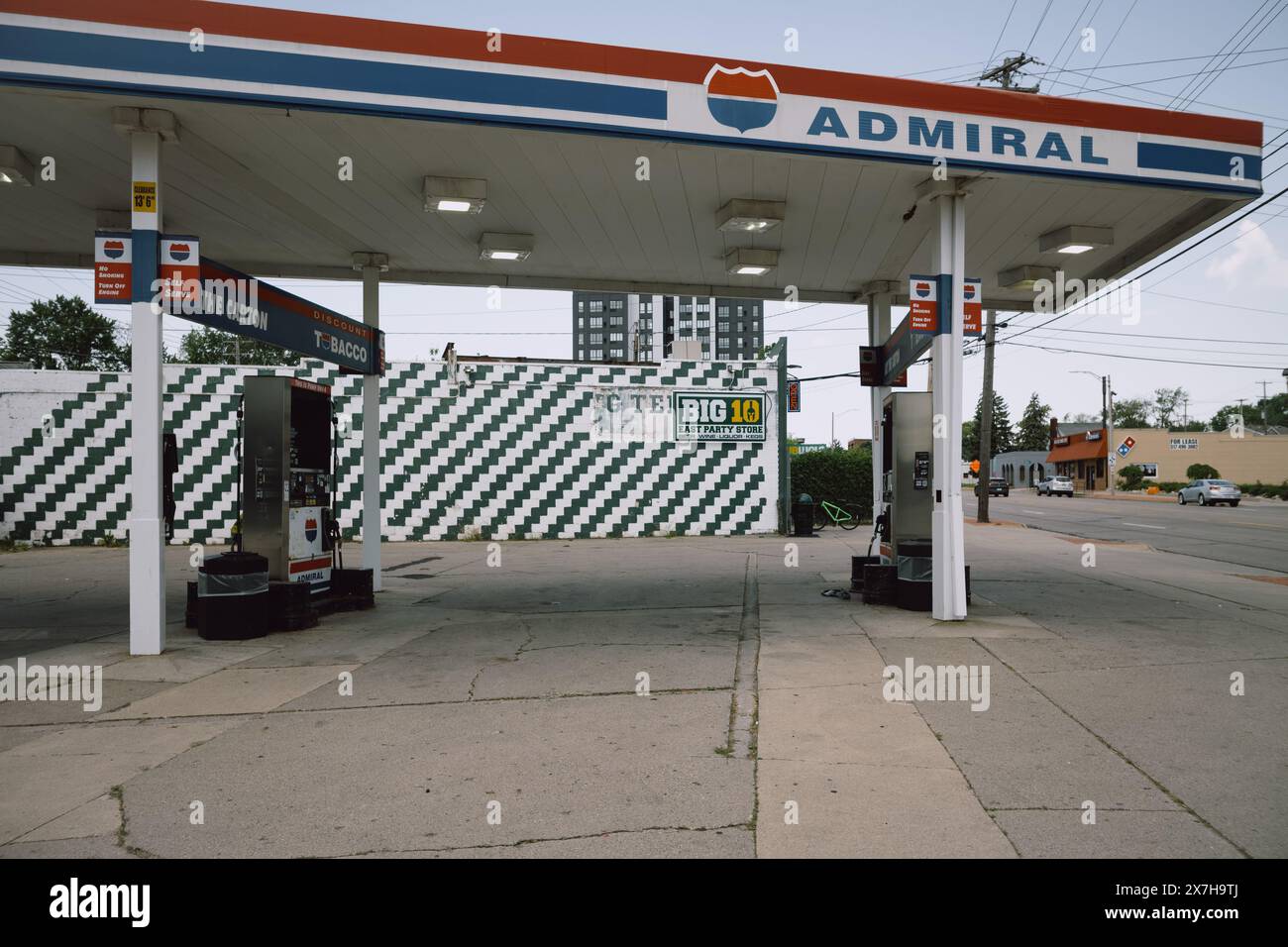 Stazione di servizio Admiral a East Lansing Michigan USA Foto Stock