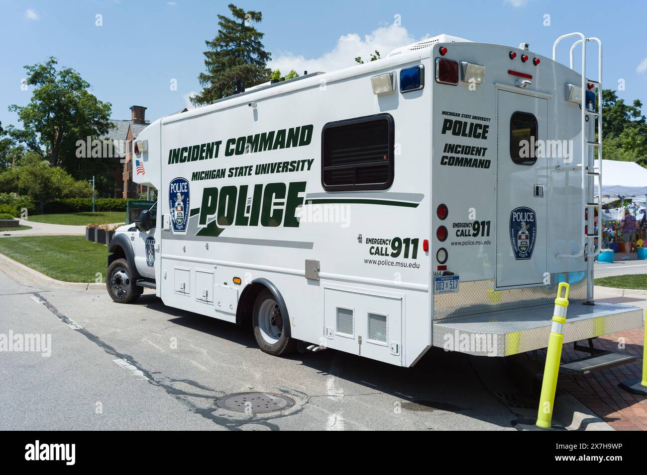 Veicolo della polizia del campus dell'Incident Command della Michigan State University Foto Stock