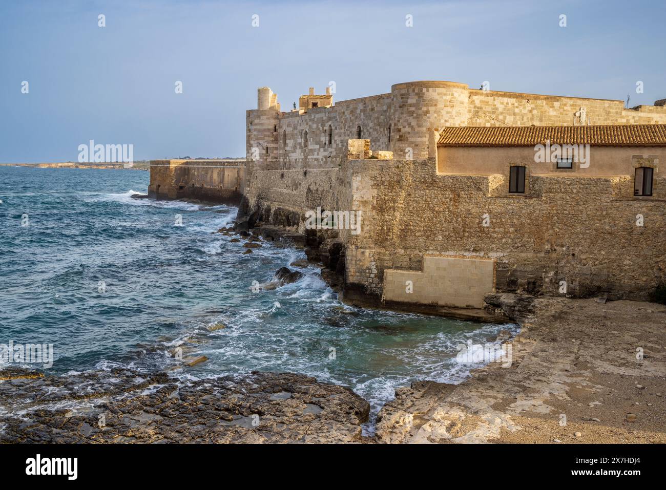 La Fortezza di Siracusa sull'Isola di Ortigia, Siracusa, Sicilia Foto Stock