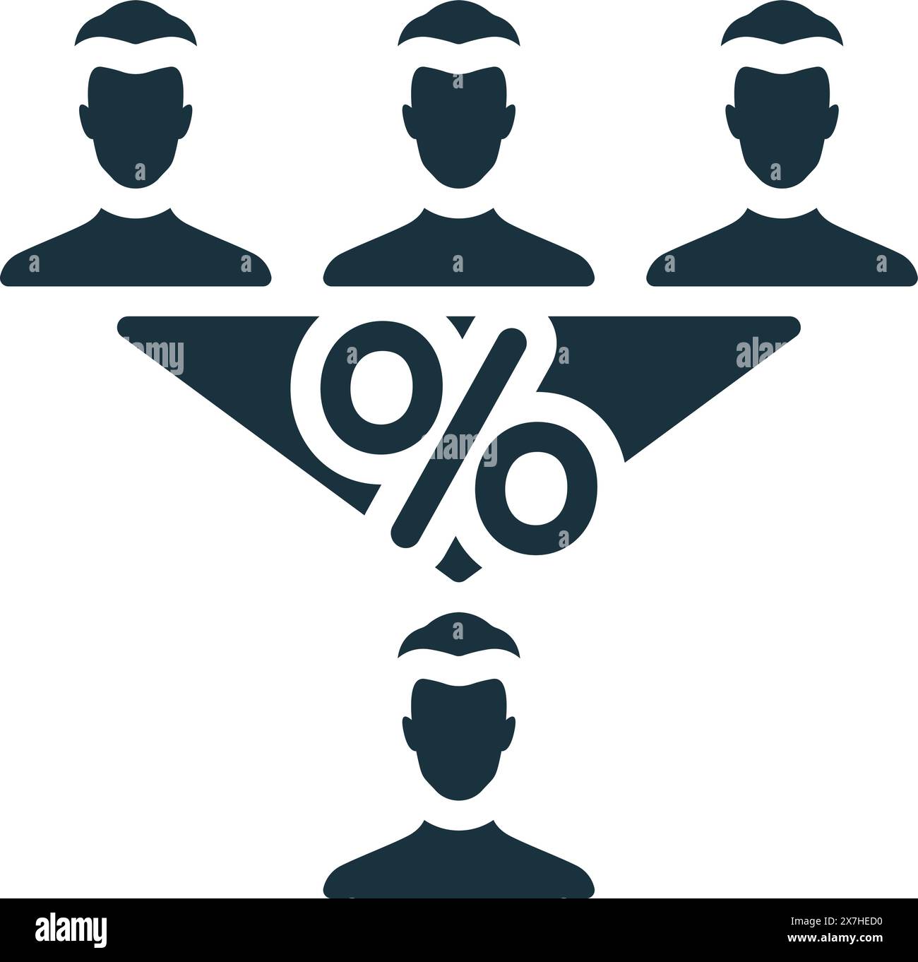 Icona tasso di conversione. Icona monocromatica Simple User Behavior per modelli, Web design e infografiche Illustrazione Vettoriale