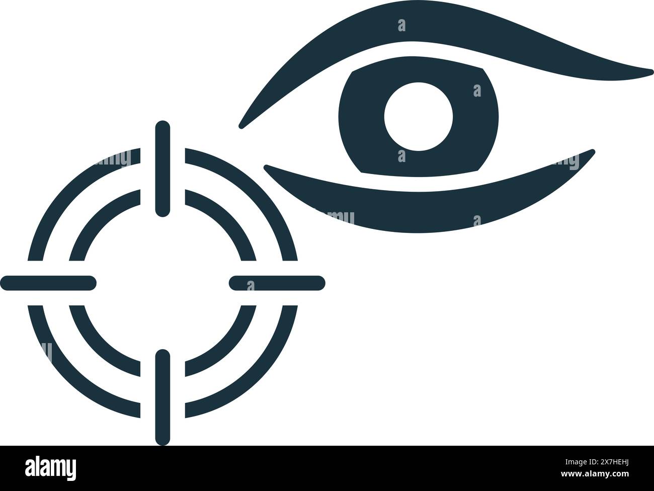 Icona Eye-Tracking. Icona monocromatica Simple User Behavior per modelli, Web design e infografiche Illustrazione Vettoriale