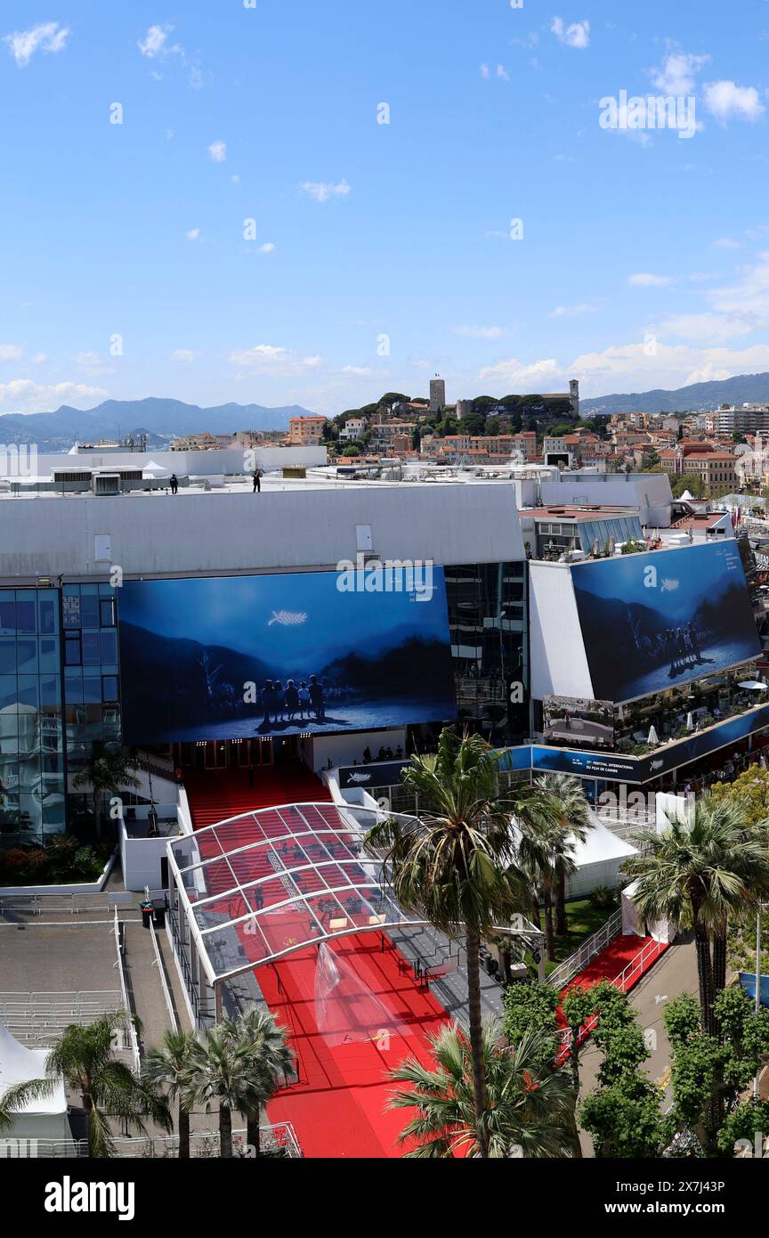 Der Palais des Festivals et des Congres de Cannes während des Festival de Cannes 2024 / 77. Internationale Filmfestspiele von Cannes. Cannes, 20.05.2024 Foto Stock