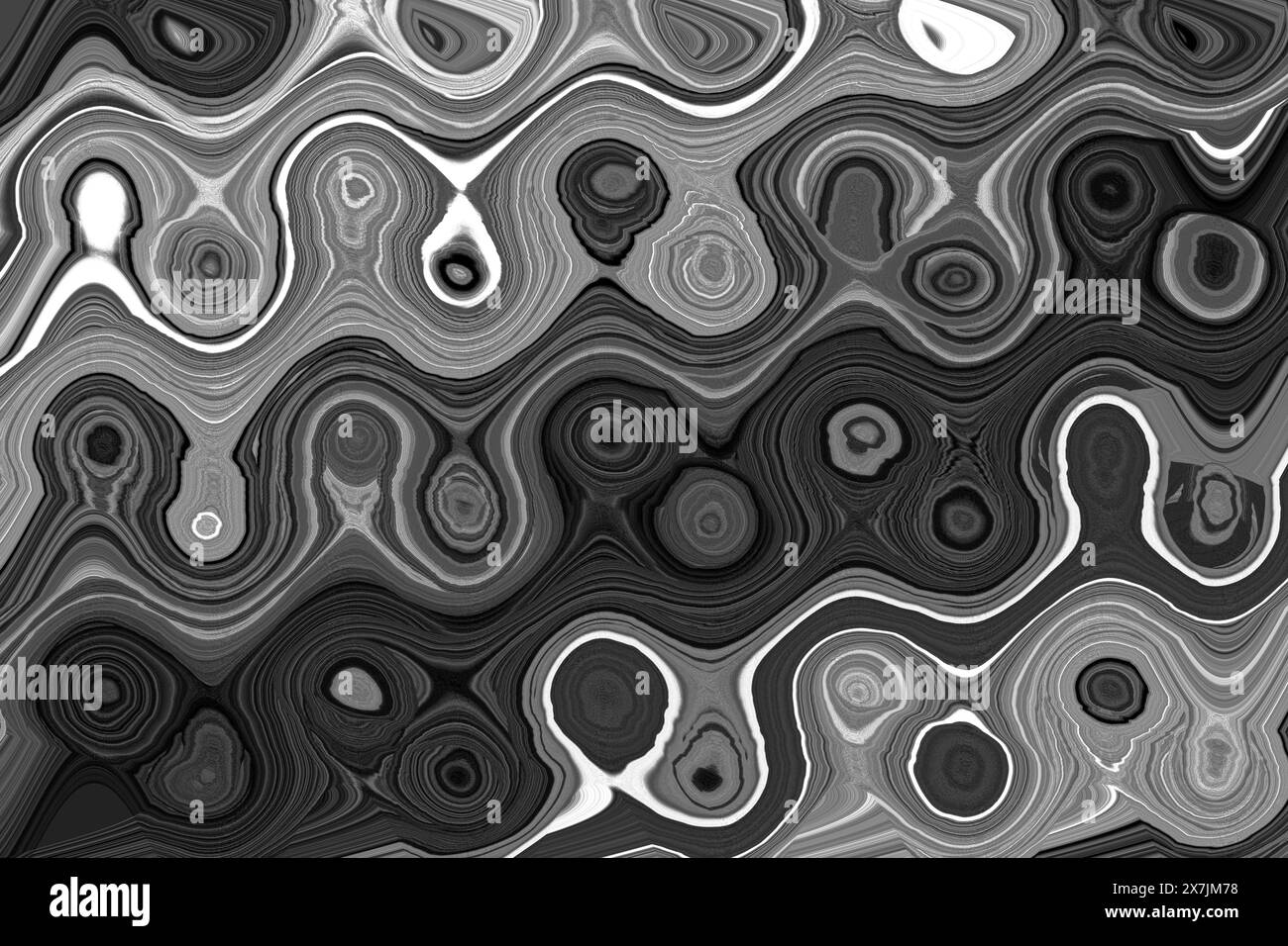 sfondo ondulato astratto per illustrazione in bianco e nero Foto Stock