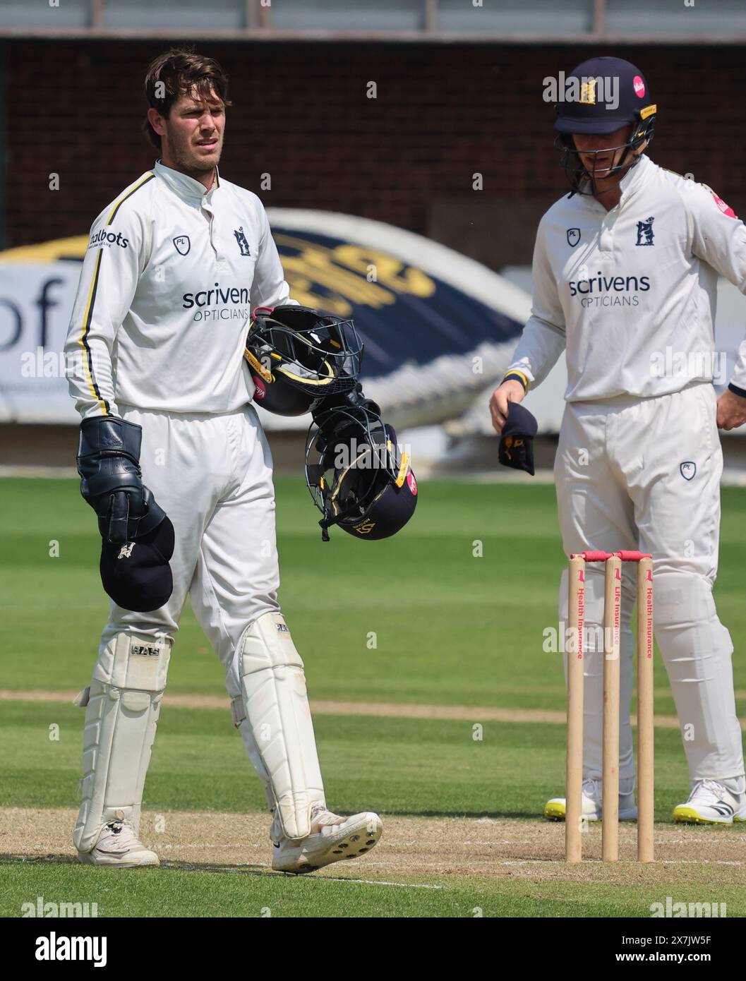 Michael Burgess del Warwickshire CCC in azione durante il VITALITY COUNTY CHAMPIONSHIP - DIVISION ONE Day One of 4 match tra Essex CCC e Warwicks Foto Stock