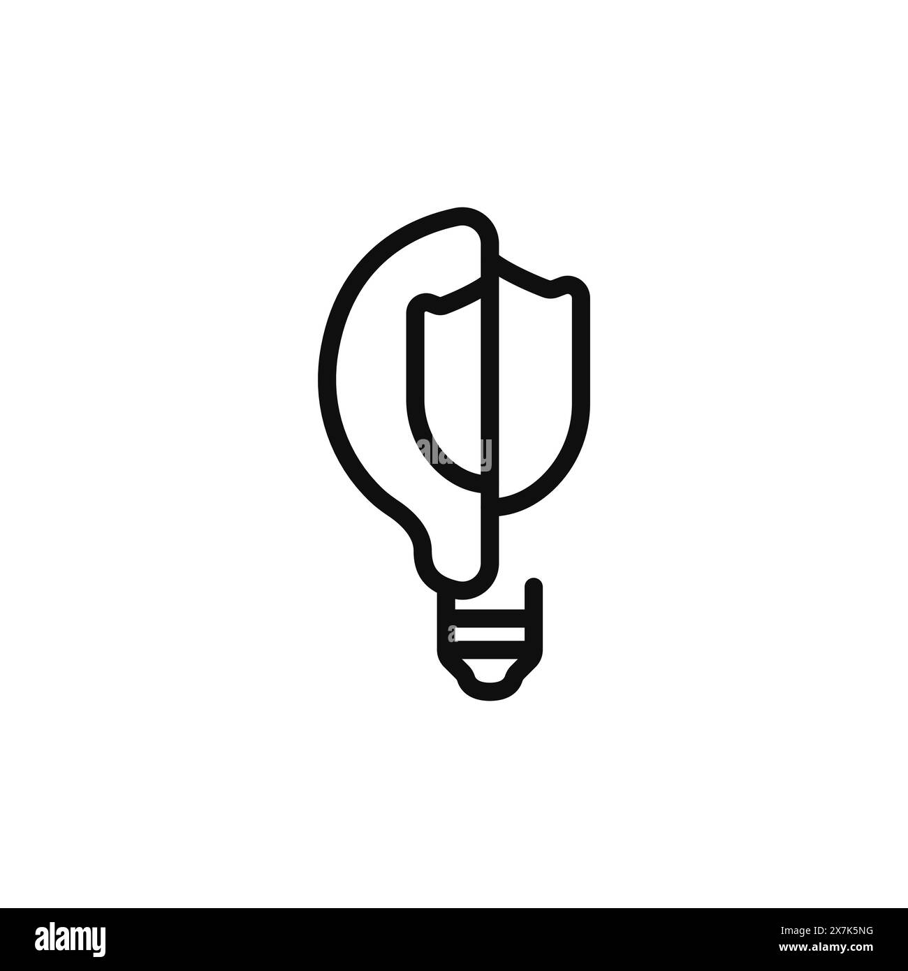 Icona lineare Modifica idea. Ecologia delle lampadine elettriche. Vettore di energia elettrica. Protezione elettrica del circuito della lampadina. Vettore aziendale. VECTO Illustrazione Vettoriale