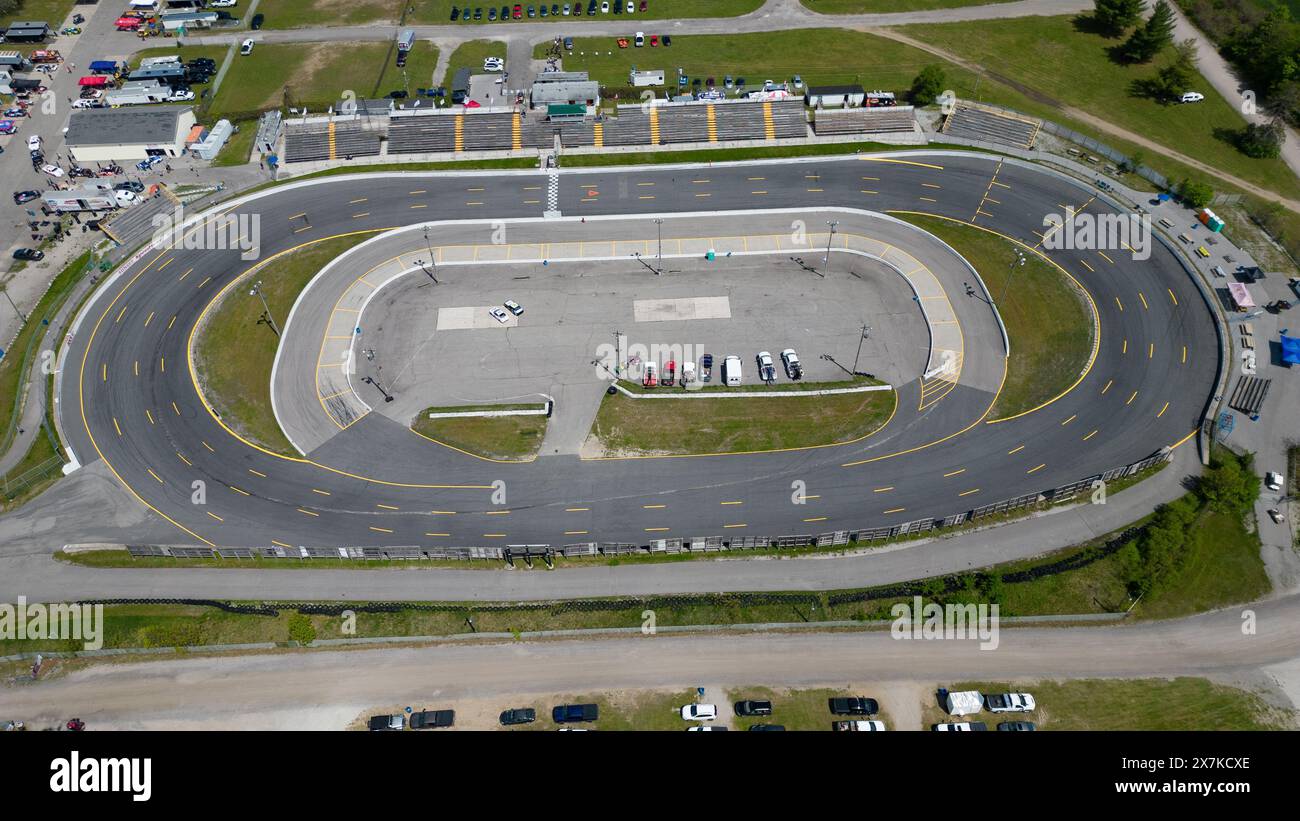 Innisfil, Canada. 18 maggio 2024, Sunset Speedway apre con la serie APC. Funivia Sunset Speedway. Crediti: Luke Durda/Alamy Foto Stock