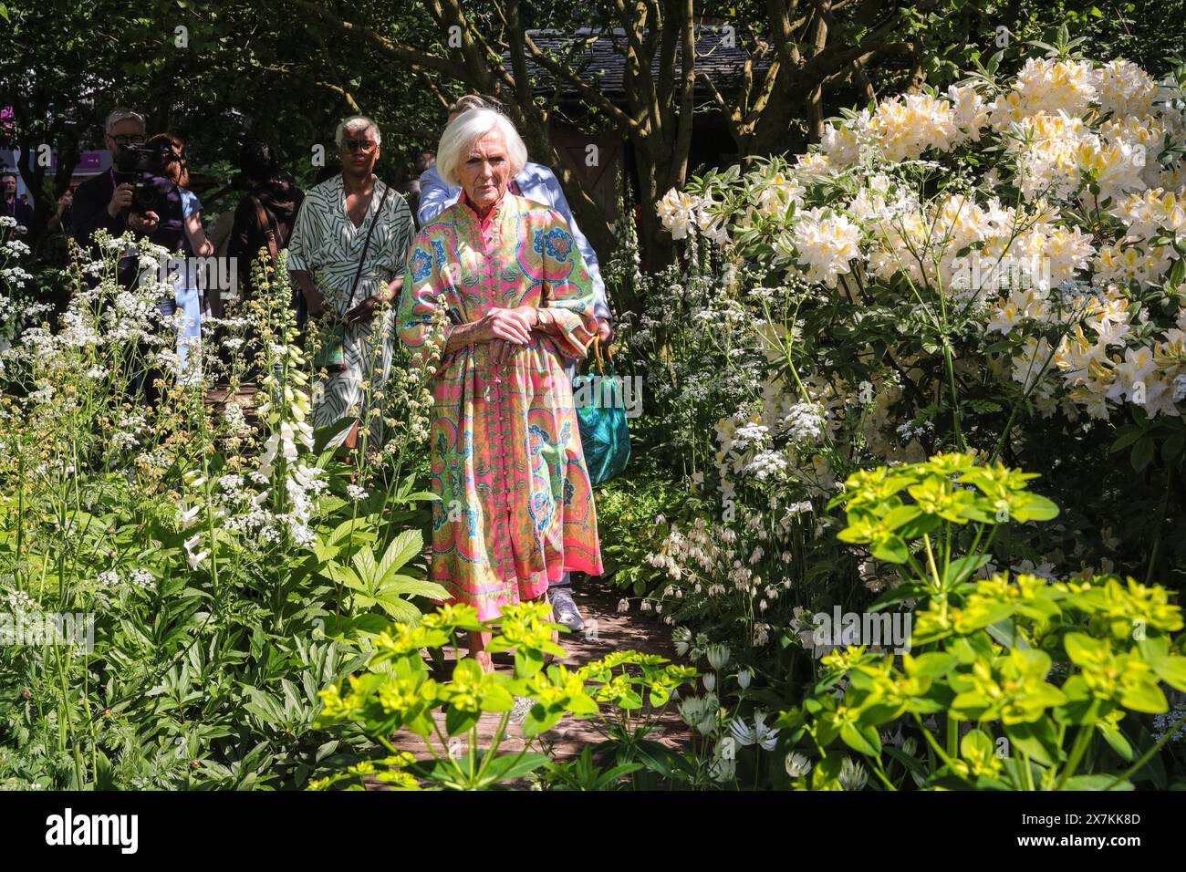 Londra, Regno Unito. 20 maggio 2024. Dame Mary Berry. Il RHS Chelsea Flower Show 2024 si apre con la sua giornata stampa, rivelando nuovi design di giardini, esposizioni floreali e prodotti orticoli dal 21 al 25 maggio. Crediti: Imageplotter/Alamy Live News Foto Stock