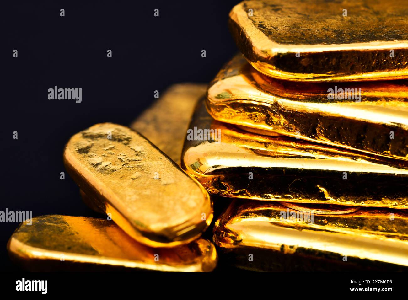 Primo piano Gold Bar, concetto di successo nel business e nella finanza Foto Stock