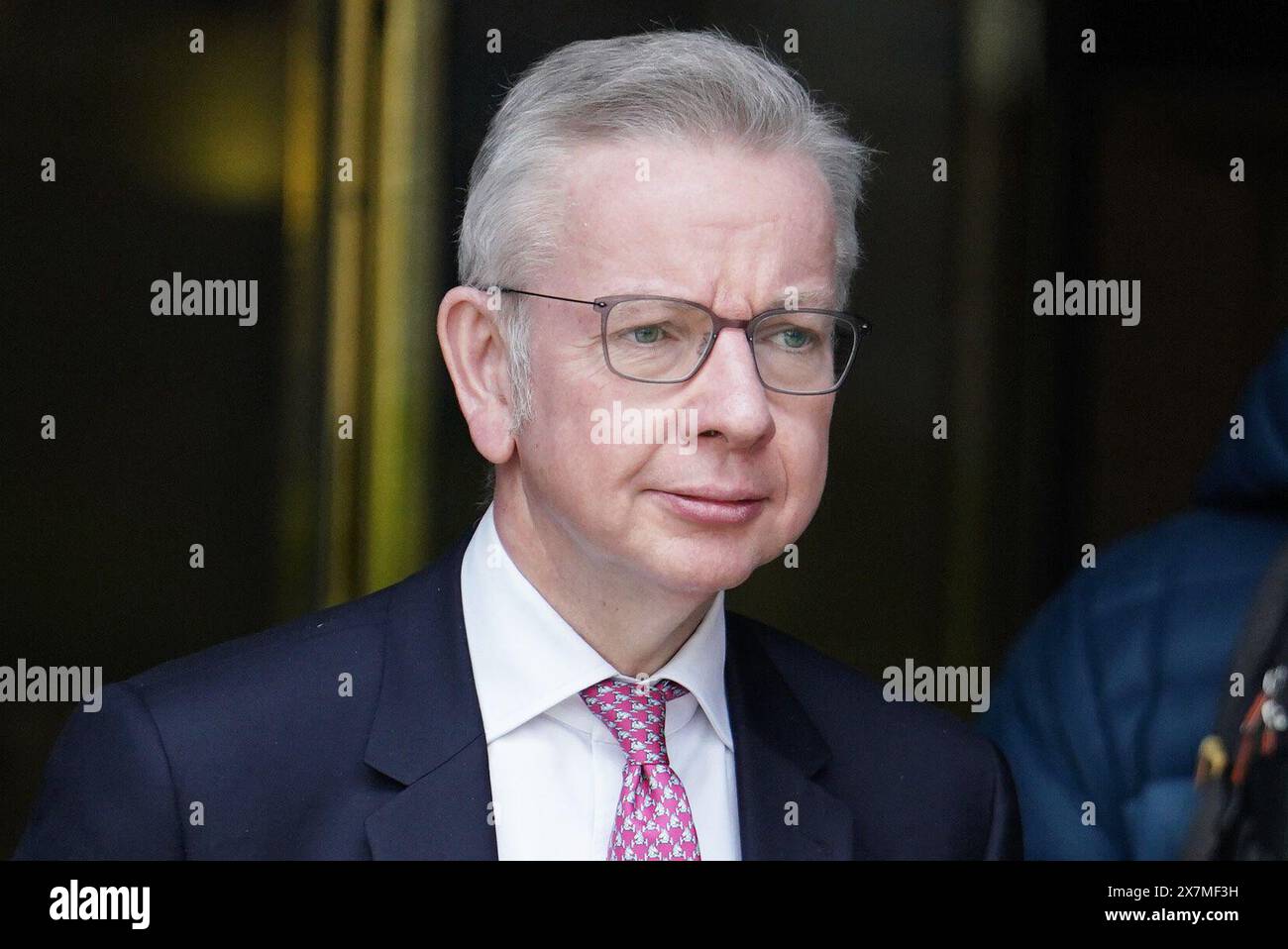 Foto del file del 14/3/2024 del Segretario delle Comunità Michael Gove, che accuserà gli organizzatori di marce pro-palestinesi di non aver fatto abbastanza per impedire ad alcuni manifestanti di diffondere messaggi antiebraici in un discorso che condannava l'aumento dell'antisemitismo nel Regno Unito. Il ministro del Gabinetto dirà che, mentre molti manifestanti sono "persone premurose, gentili e compassionevoli”, essi sono "fianco a fianco di coloro che promuovono l'odio”. Data di pubblicazione: Martedì 21 maggio 2024. Foto Stock