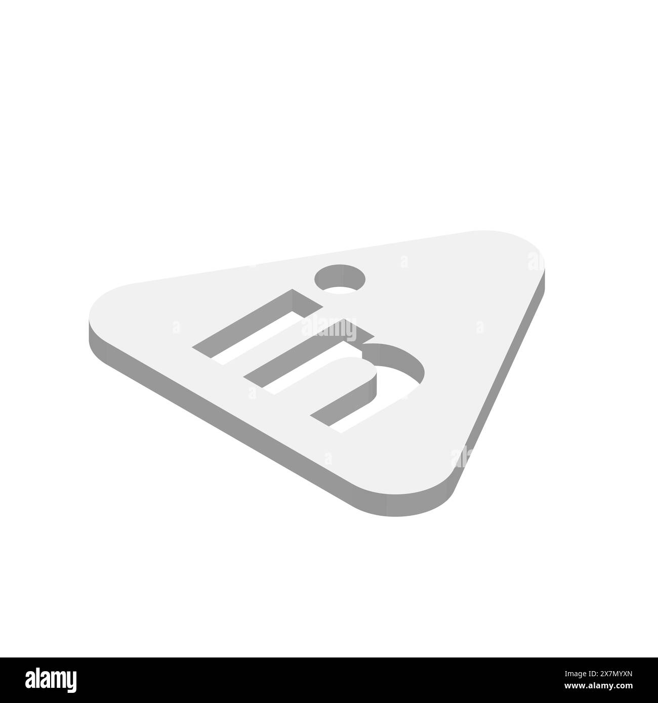 Icona dell'app di social media di LinkedIn. Illustrazione del vettore isometrico 3D. Illustrazione Vettoriale