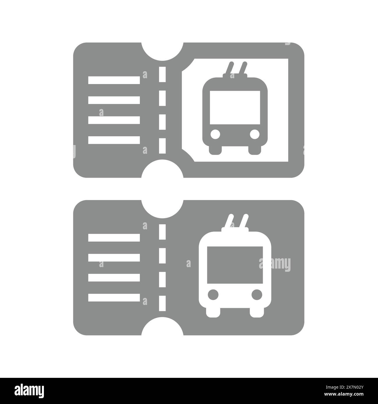 Icona vettoriale del biglietto della funivia. Tram o mezzi pubblici. Illustrazione Vettoriale