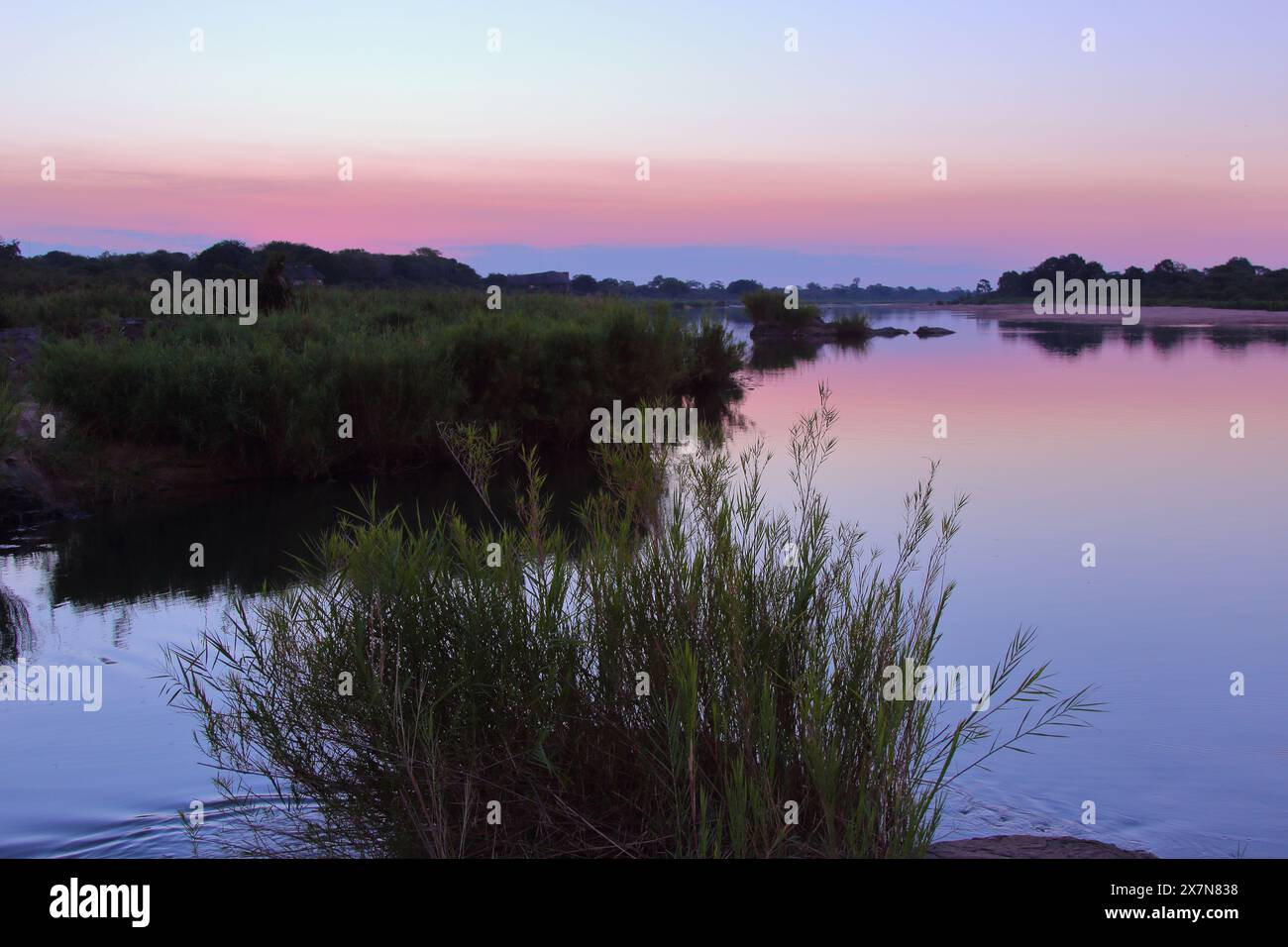 Sonnenuntergang Sabie River- Südafrika / Sundown Sabie River - Sudafrica / Foto Stock