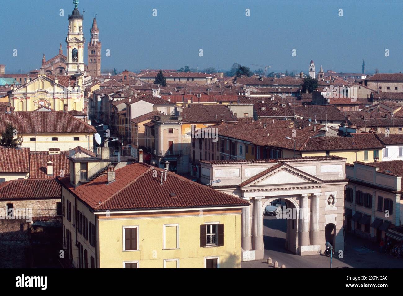 Italia, Lombardia, crema, veduta della porta Ombriano della città Vecchia di Faustino Rodi data 1807 Foto Stock
