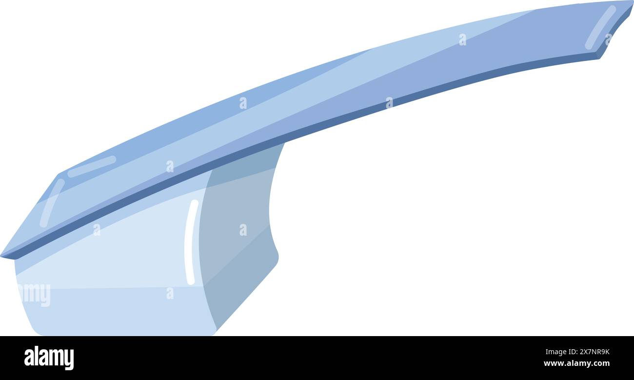 Spoiler per auto blu isolato su sfondo bianco Illustrazione Vettoriale