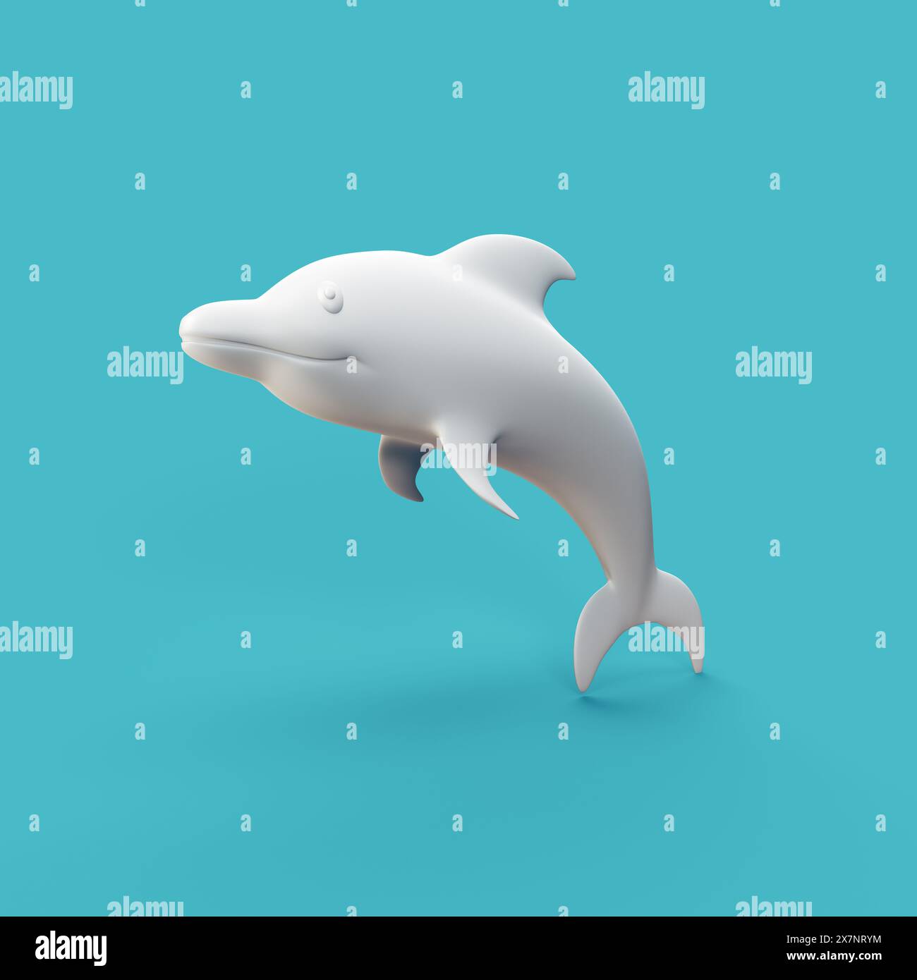 Dolphin Fish - oggetto icona CGI 3d stilizzato, non gen ai Foto Stock