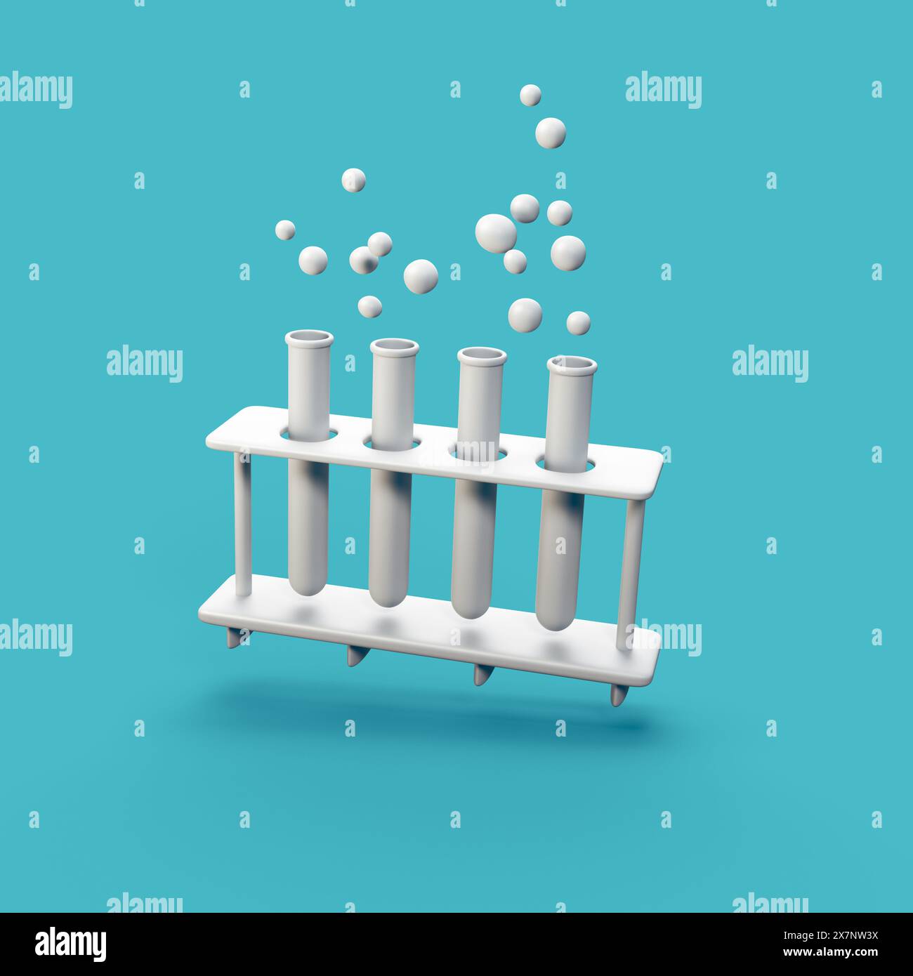 Provetta per test scientifici - oggetto icona CGI 3d stilizzato, non gen ai Foto Stock