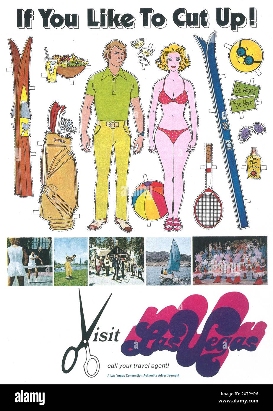 1973 Las Vegas Convention Authority ad - se ti piace tagliare Foto Stock