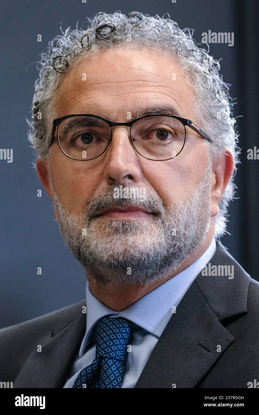 Il direttore centrale per la polizia stradale, ferroviaria e per i servizi speciali della polizia di Stato Renato cortese, in occasione del convegno sull'educazione alla sicurezza stradale, «speroni. Sulla strada della sicurezza, tenutosi a Roma, Martedì, 21 maggio 2024 (foto Mauro Scrobogna/LaPresse) direttore centrale della polizia stradale e ferroviaria e dei dipartimenti speciali della polizia di Stato Renato cortese in occasione del convegno sull'educazione alla sicurezza stradale, "rivolte. On the Road to safety', tenutosi a Roma, martedì 21 maggio 2024 (foto di Mauro Scrobogna/LaPresse) Foto Stock