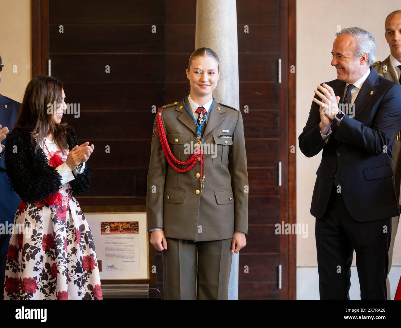 Saragozza, Spagna. 21 settembre 2024. La Principessa delle Asturie ha ricevuto tre menzioni da diversi enti pubblici. Da un lato, la medaglia dei tribunali di Aragona, il riconoscimento della figlia adottiva della città di Saragozza e la medaglia del governo di Aragona. In questo modo, i riconoscimenti che suo padre re Felipe ricevette durante il suo soggiorno presso l'Accademia militare generale di Saragozza sono stati replicati. Juan Antonio Perez/Alamy Live News Foto Stock