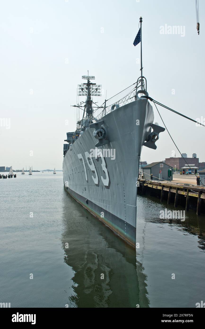 USS Cassin Young. Constitution Wharf, Charlestown, Massachusetts, Stati Uniti Foto Stock