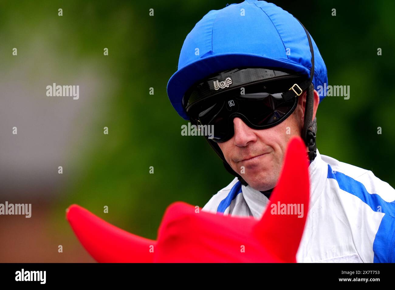 Jockey Jim Crowley prima di competere al ristorante Sherwoods in questa stagione Fillies' handicap all'ippodromo di Nottingham. Data foto: Martedì 21 maggio 2024. Foto Stock