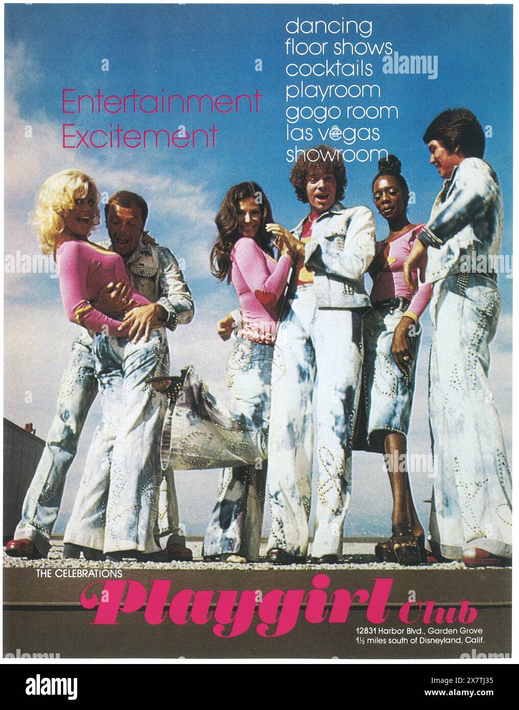 1974 annuncio Playgirl Club Foto Stock