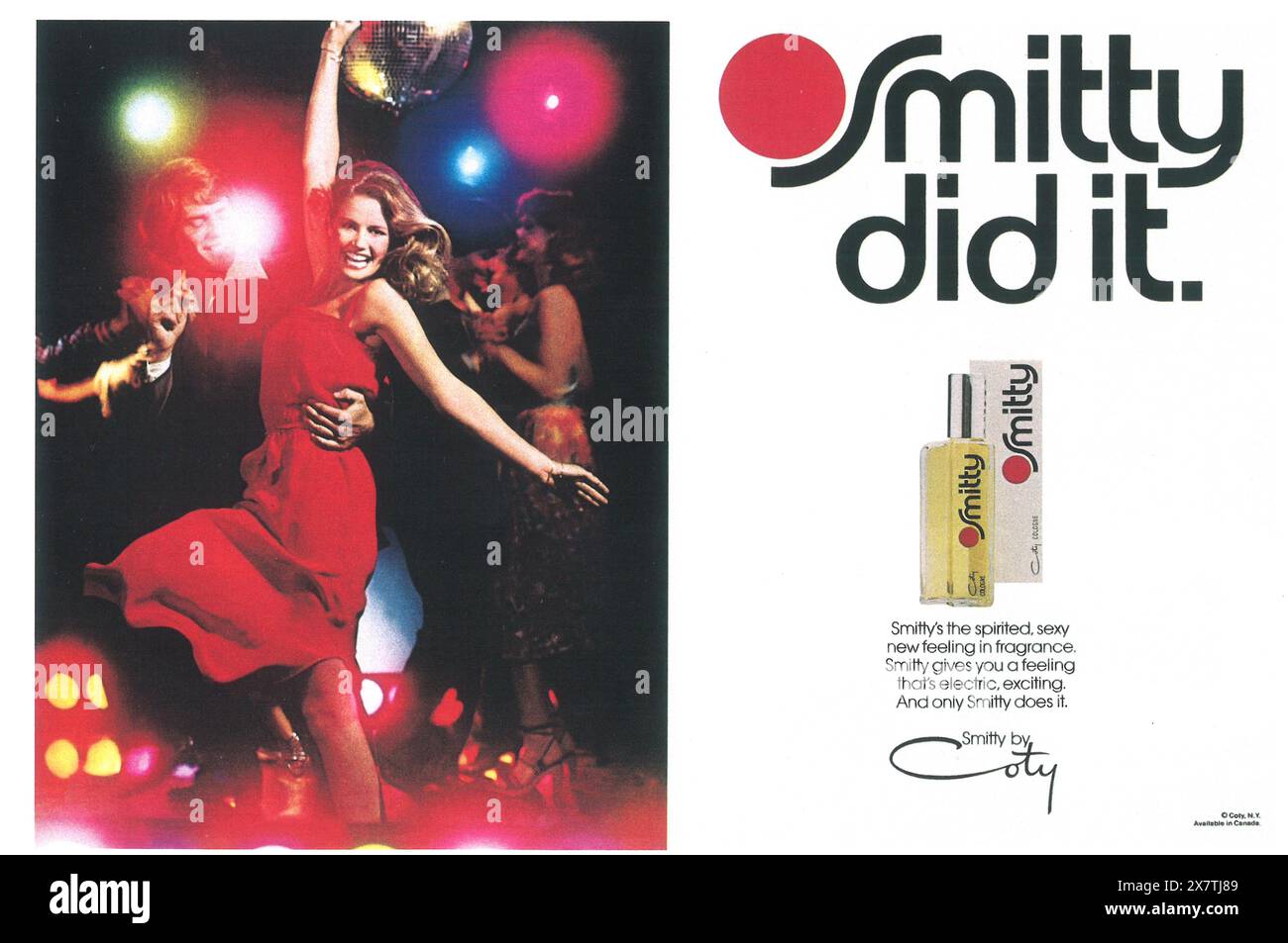 1972 Smitty Cologne ad Foto Stock