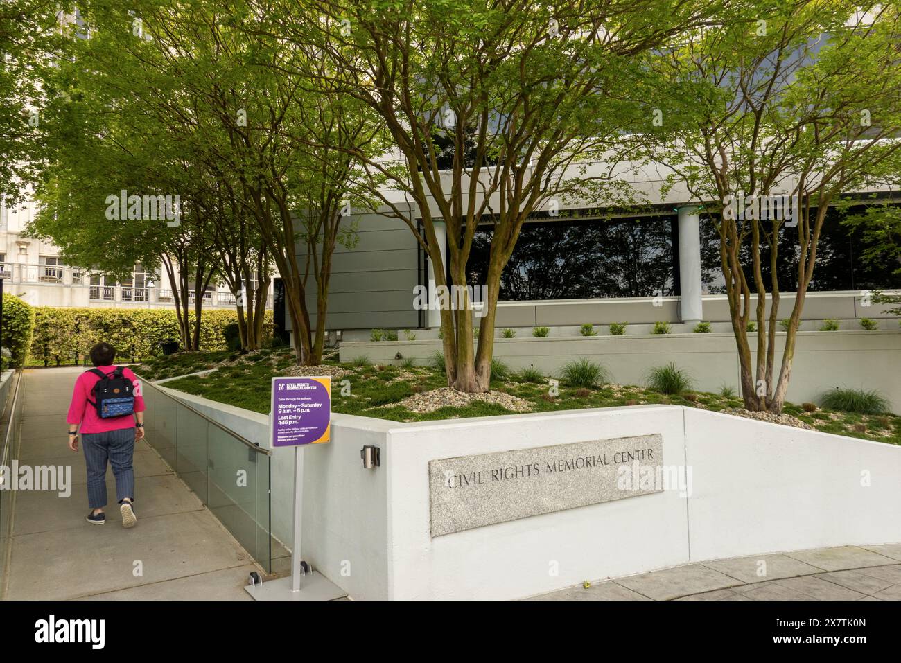 Civil Rights Memorial progettato da Maya Lin a Montgomery, Alabama Foto Stock