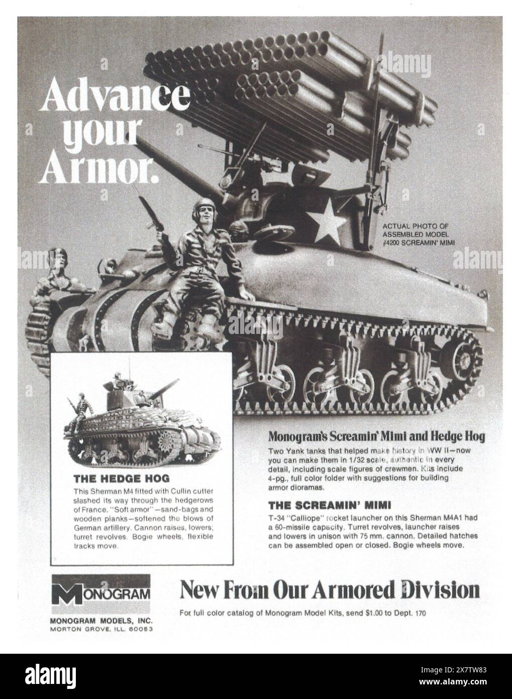 1975 modello monogramma ad Foto Stock