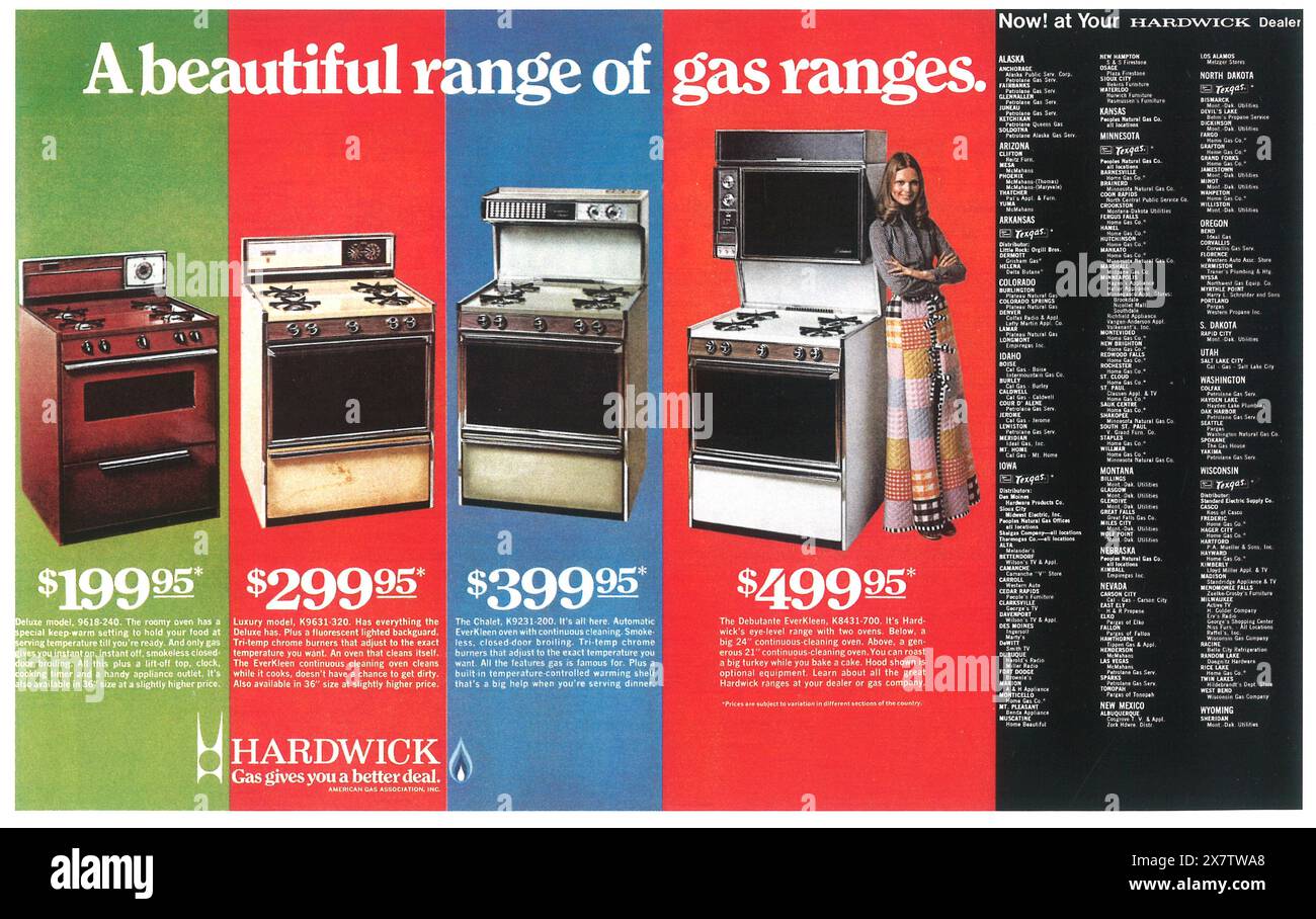 1971 annuncio Hardwick gas Rangers Foto Stock