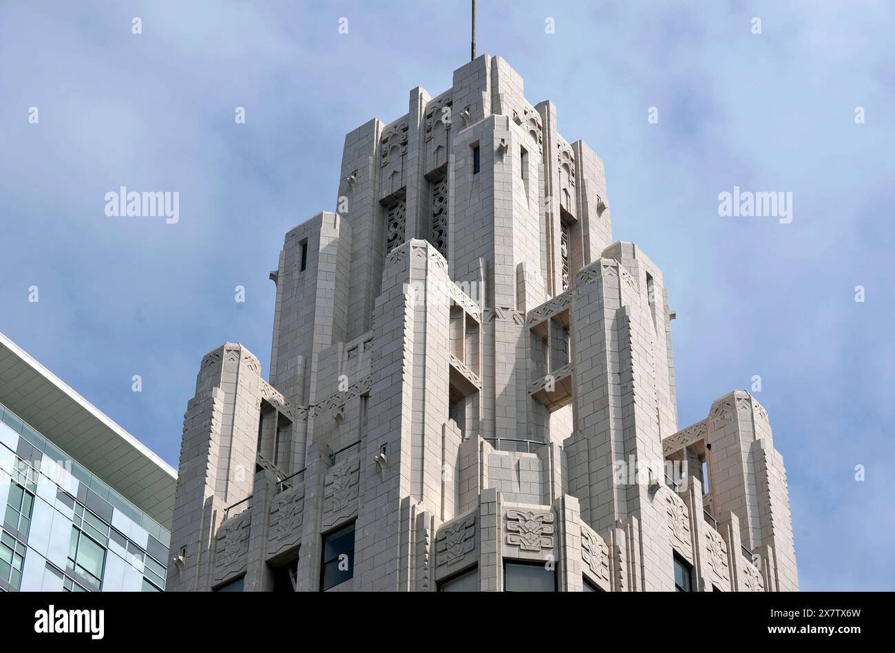 Titolo garantito, art deco, edificio, architettura, centro città, Los Angeles, California, Stati Uniti Foto Stock