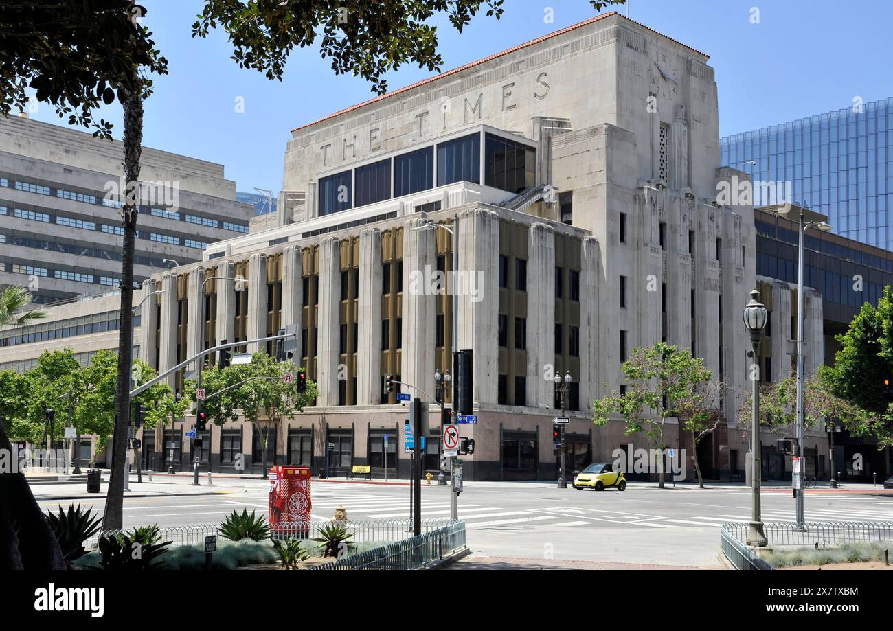 Esterno, Los AngelesTimes, quotidiano, edificio, art deco, architettura, centro storico, Los Angeles, California, STATI UNITI Foto Stock