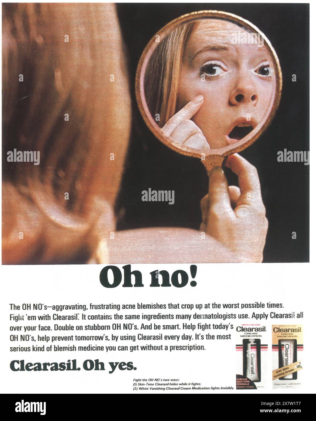 1970 Clerasil Creme ad Foto Stock