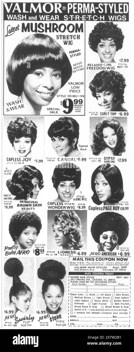 1974 Valmor parrucche ad Foto Stock
