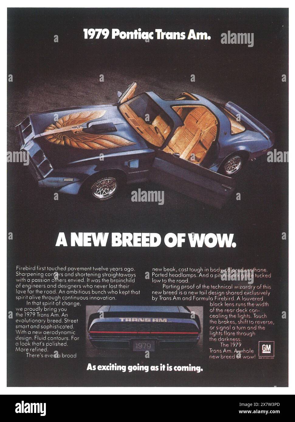 1979 PONTIAC TRANS AM Sports Car & T-Top New Breed ad Foto Stock