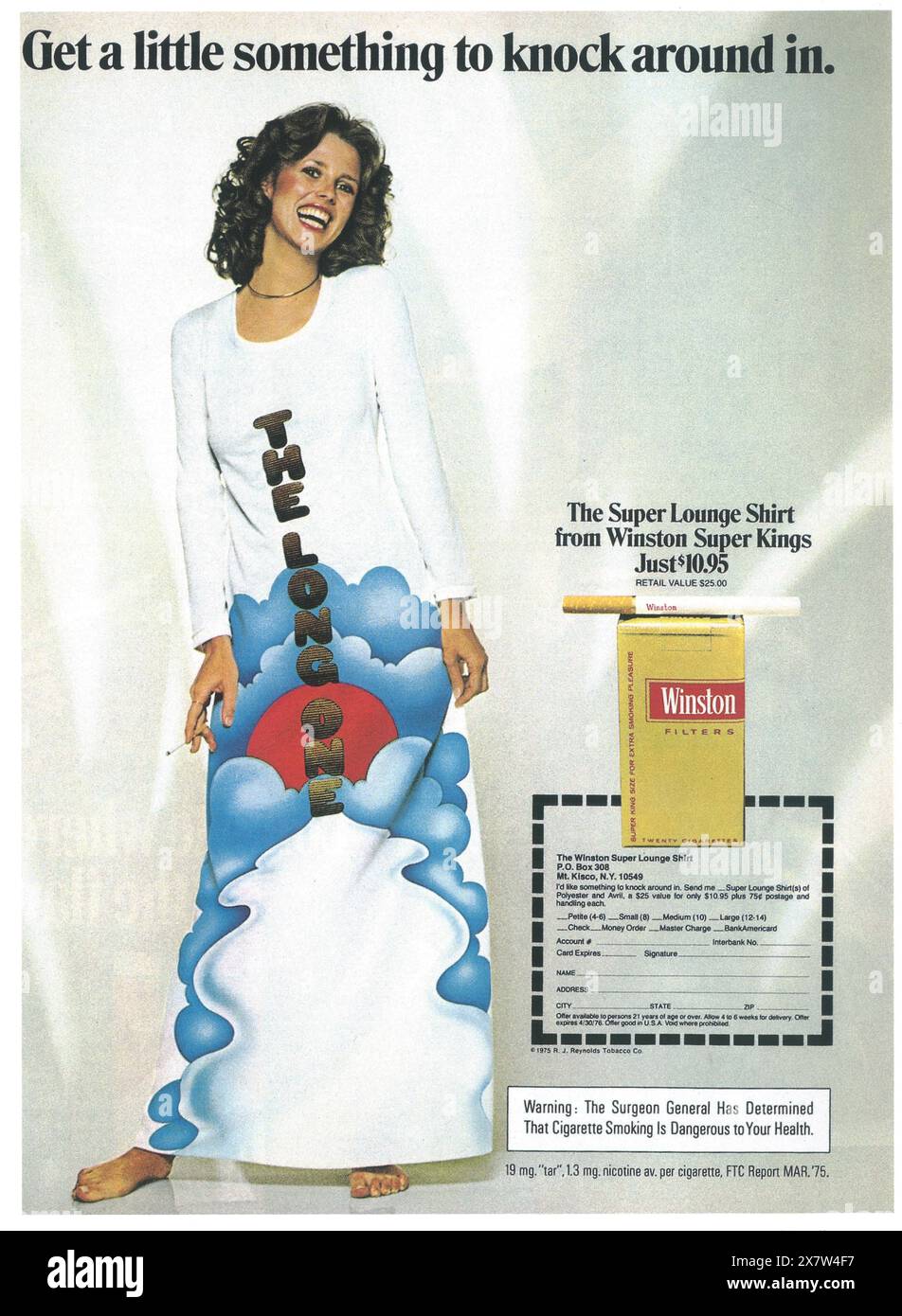 1978 Winston Cigarette ad - maglia Super Lounge di Winston Super Kings - The Long One Foto Stock