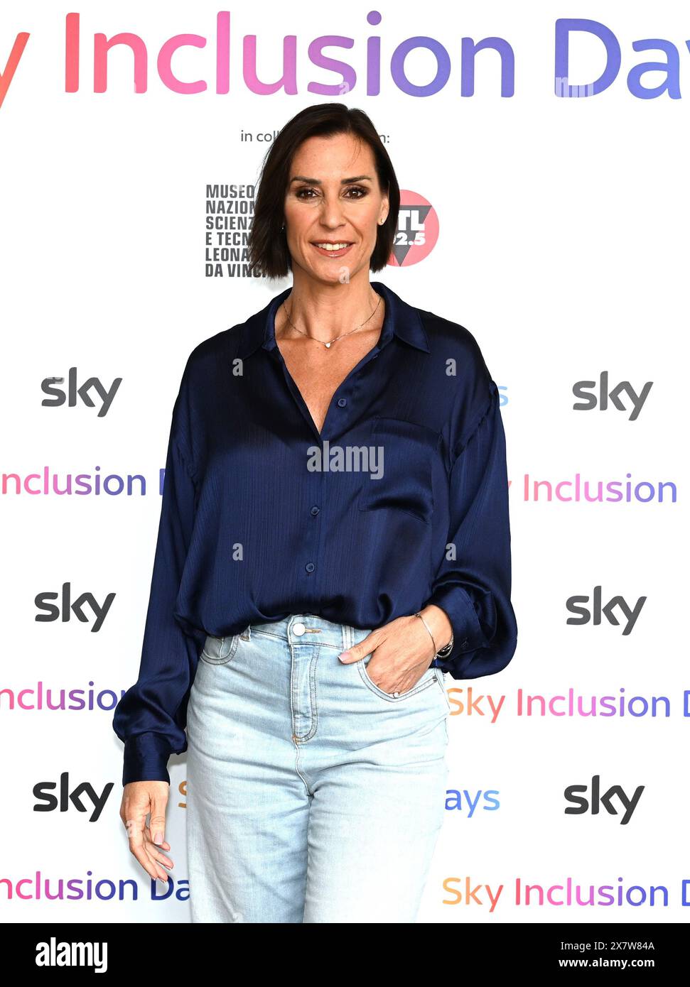 Milano, . 21 maggio 2024. Milano, Italia Sky Inclusion Days evento di incontri, testimonianze dedicate ai temi dell'inclusione e della diversità photocall personaggi ospiti nella foto: Flavia Pennetta Credit: Independent Photo Agency/Alamy Live News Foto Stock