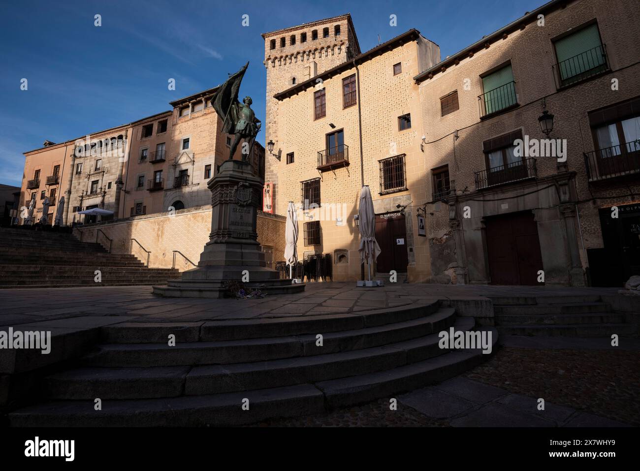 Plaza de Medina del campo en Segovia Foto Stock