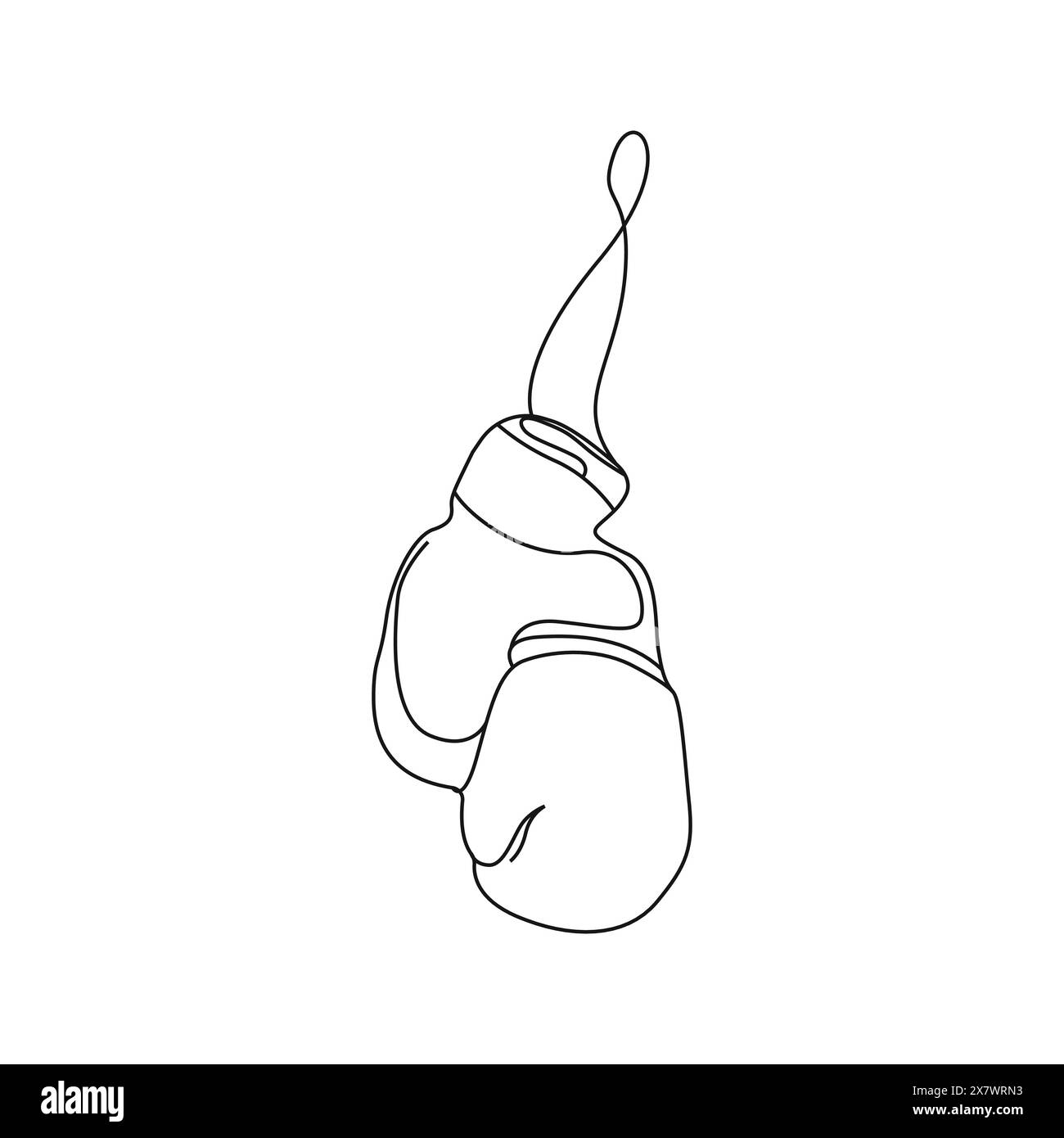 Guanti sportivi appesi su un vettore di fune. Icona dei guanti da boxe. Guanti per combattimenti senza regole vettoriali. Illustrazione vettoriale. Illustrazione Vettoriale