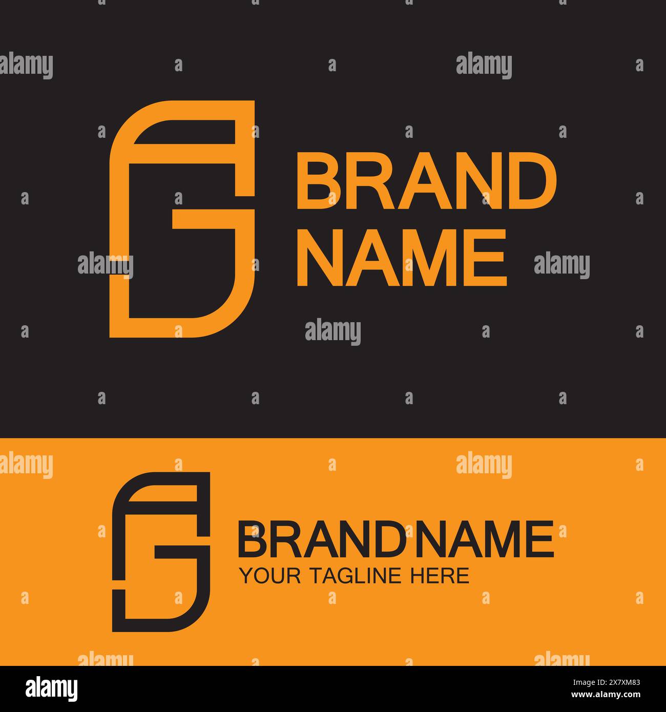 Lettera creativa AJ o JA monogramma semplice design con logo. Illustrazione Vettoriale