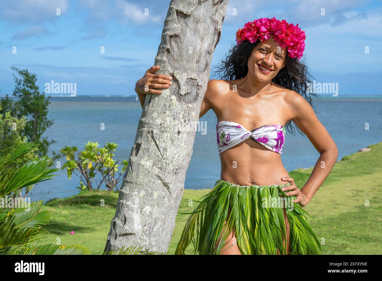 South Pacific Beauty, Raiatea, Polinesia francese, Isole della società, Isole Leeward, Oceania Foto Stock