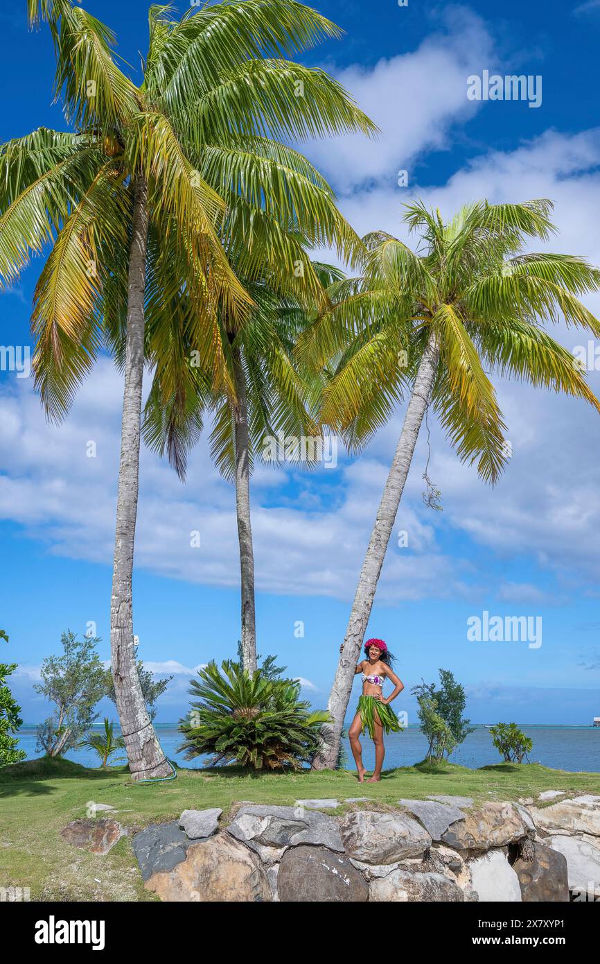 South Pacific Beauty, Raiatea, Polinesia francese, Isole della società, Isole Leeward, Oceania Foto Stock