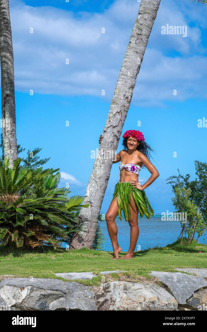 South Pacific Beauty, Raiatea, Polinesia francese, Isole della società, Isole Leeward, Oceania Foto Stock