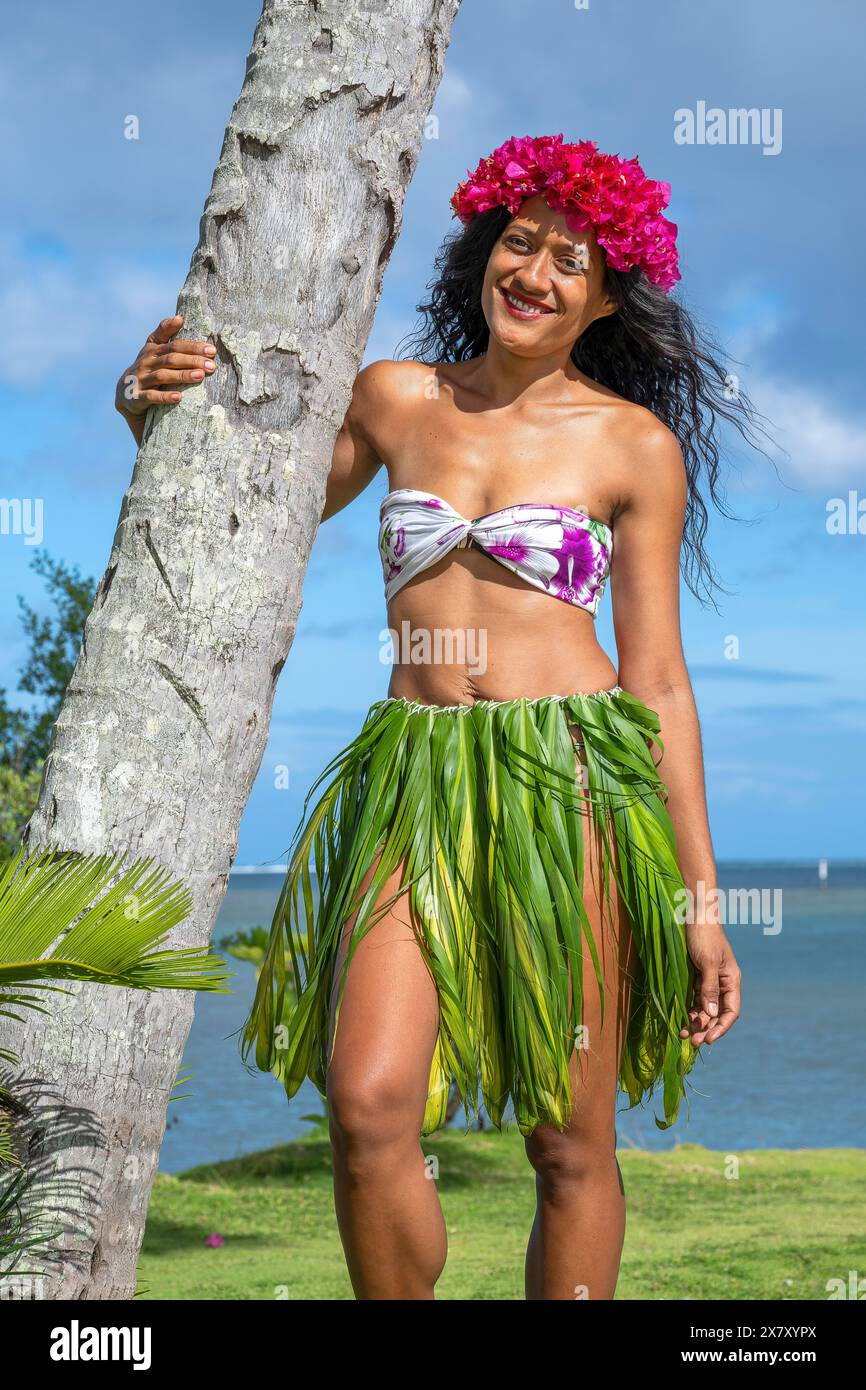 South Pacific Beauty, Raiatea, Polinesia francese, Isole della società, Isole Leeward, Oceania Foto Stock