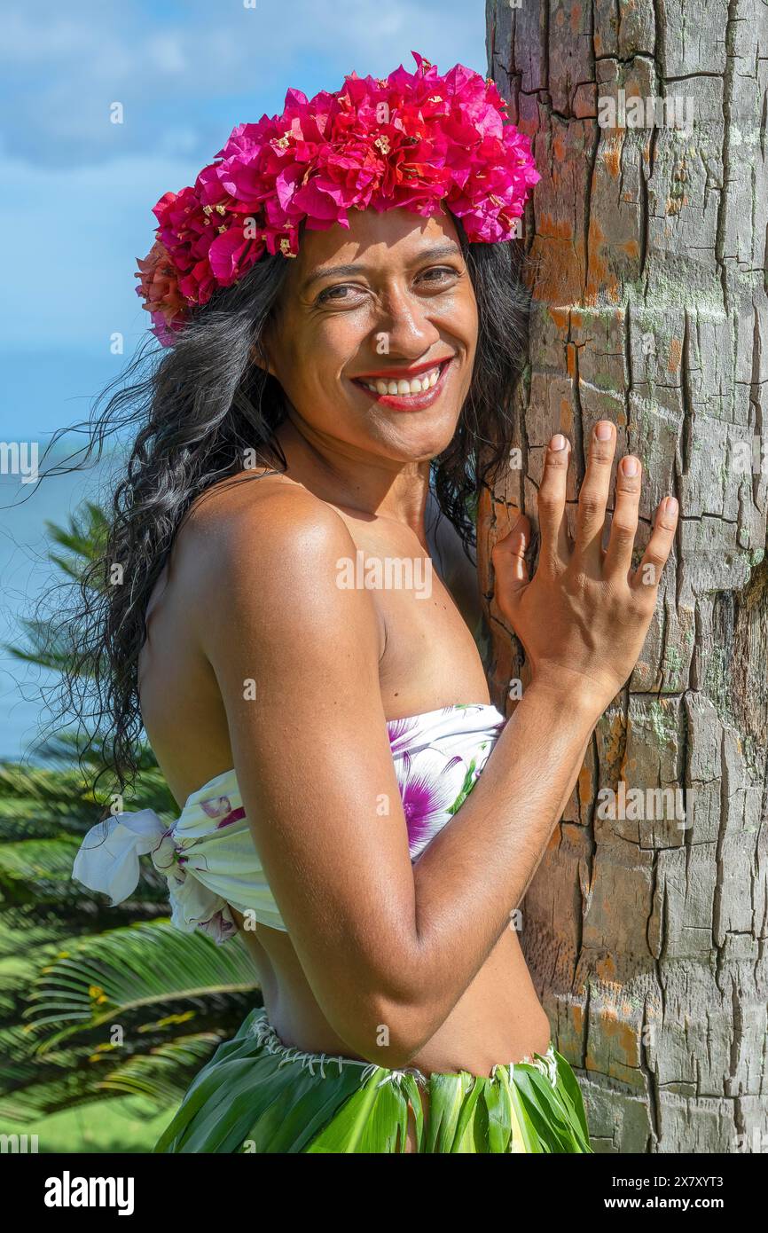 South Pacific Beauty, Raiatea, Polinesia francese, Isole della società, Isole Leeward, Oceania Foto Stock