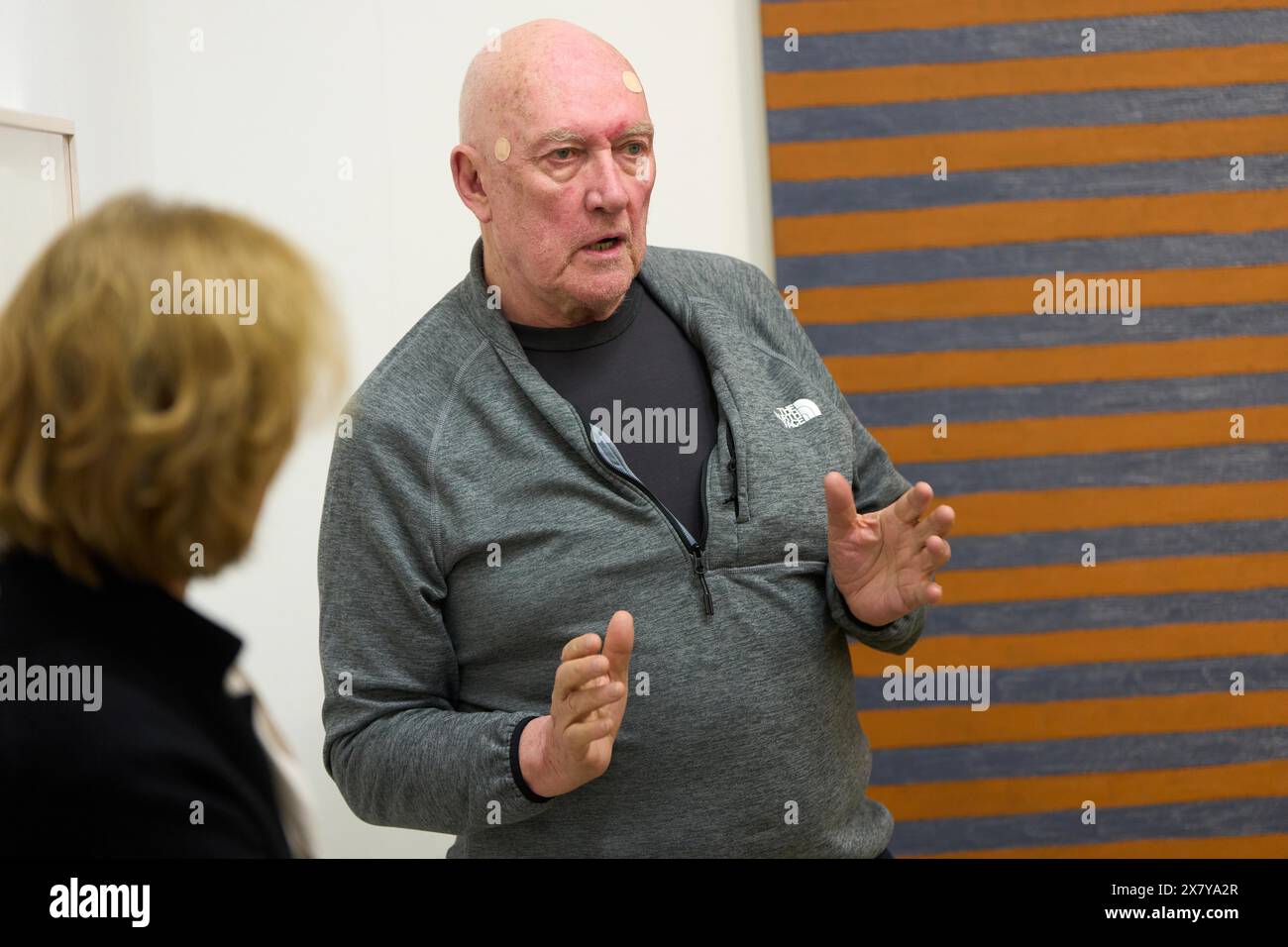 L'artista Sean Scully al Museum Ludwig di Coblenza. Coblenza, Renania-Palatinato Foto Stock
