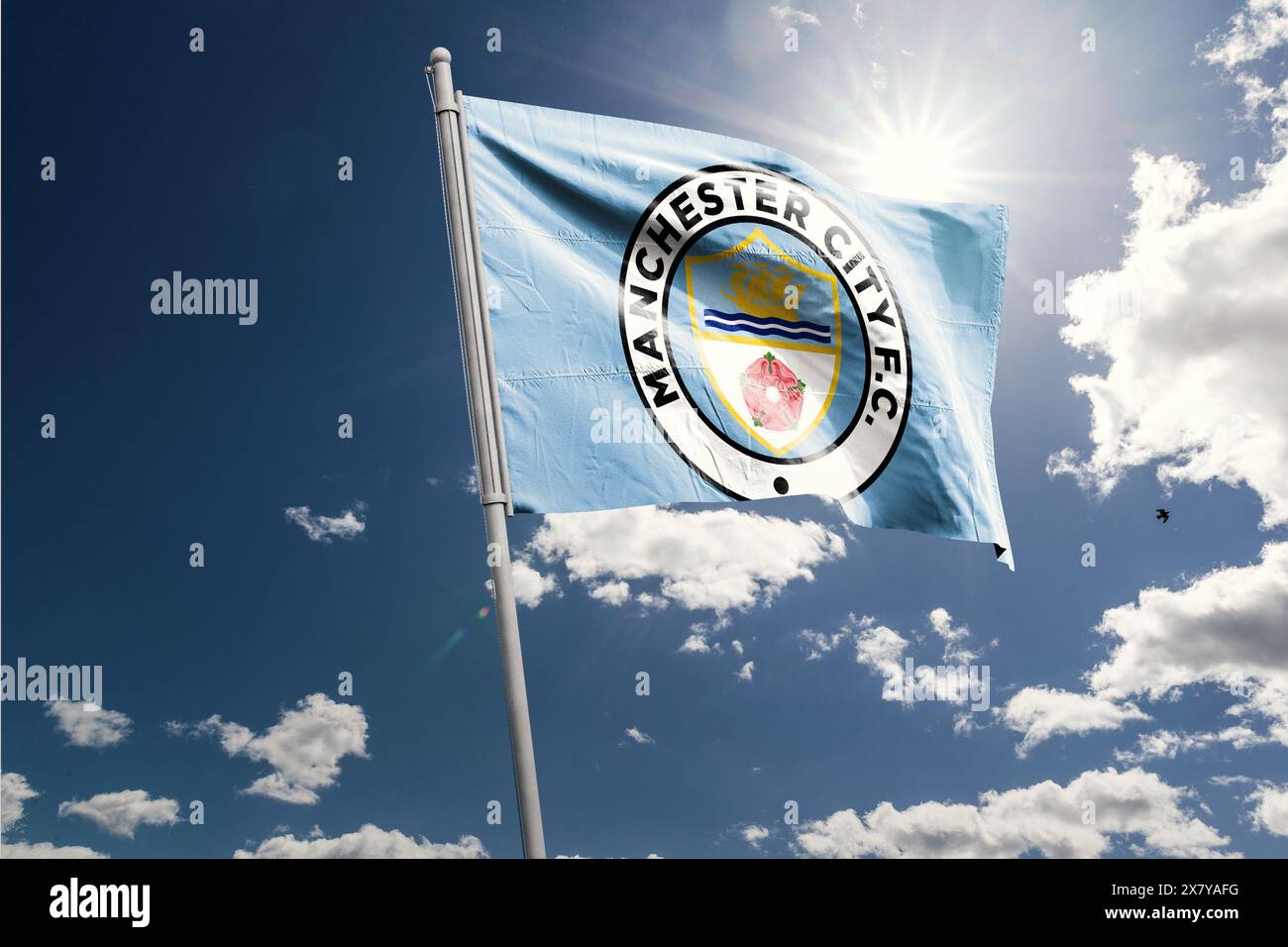 Il Manchester City Football Club è una società calcistica con sede a Manchester, Inghilterra, Foto Stock