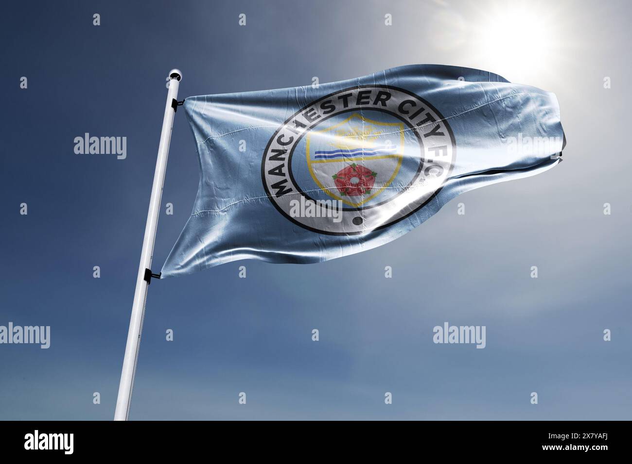 Il Manchester City Football Club è una società calcistica con sede a Manchester, Inghilterra, Foto Stock
