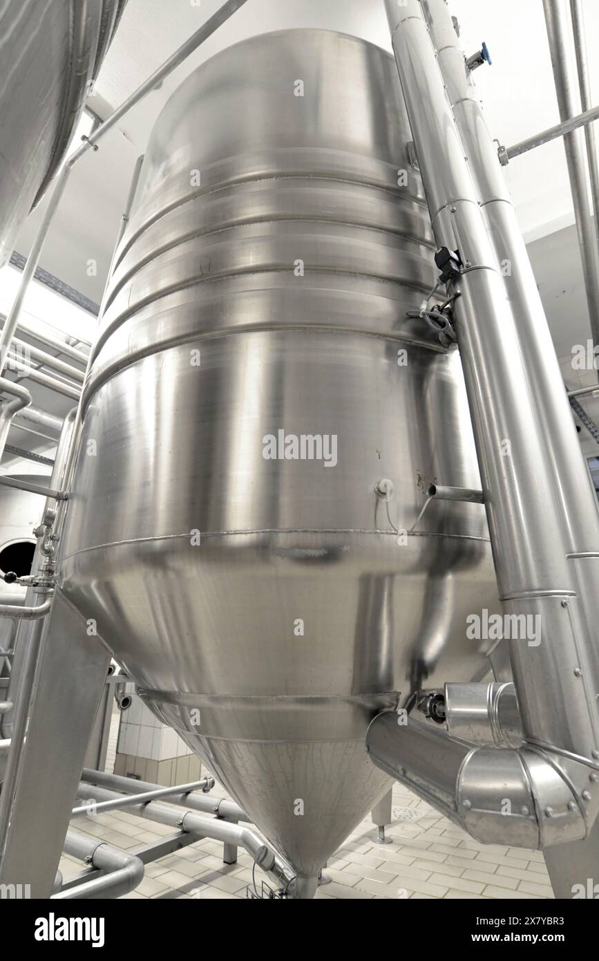 industria alimentare birreria - serbatoi e impianti per la produzione di birra Foto Stock